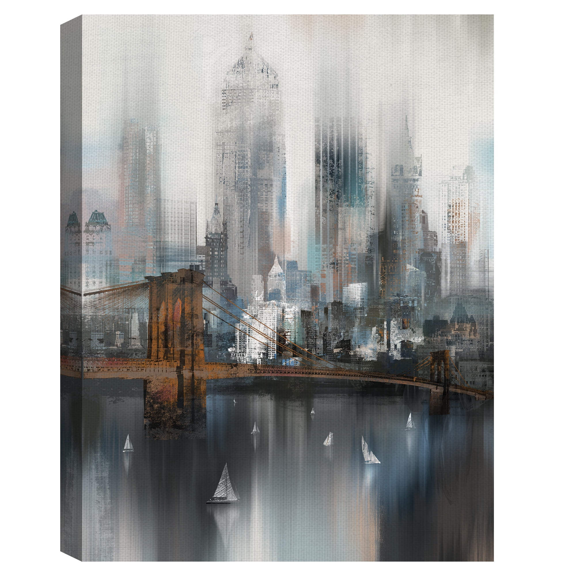 Masterpiece Art Gallery Cityscape NYC by Willowbrook Fine Art Canvas Art Print 30" x 40"