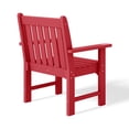 thumbnail image 5 of WestinTrends Malibu Outdoor Patio HDPE Adirondack Dining Arm Chairs (Set of 2), Red, 5 of 9