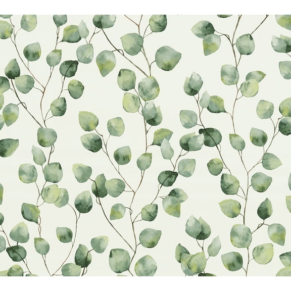 AS Creation Hedera Green Painterly Vine Unpasted Non Woven Wallpaper, 20.9-in by 33-ft, 57.5 sq. ft.