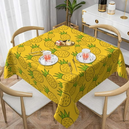 

Yellow Pineapple Tablecloth Tropical Fruit Protection Table Cover Fashion Table Cloth Decoration For Banquet Christmas Party