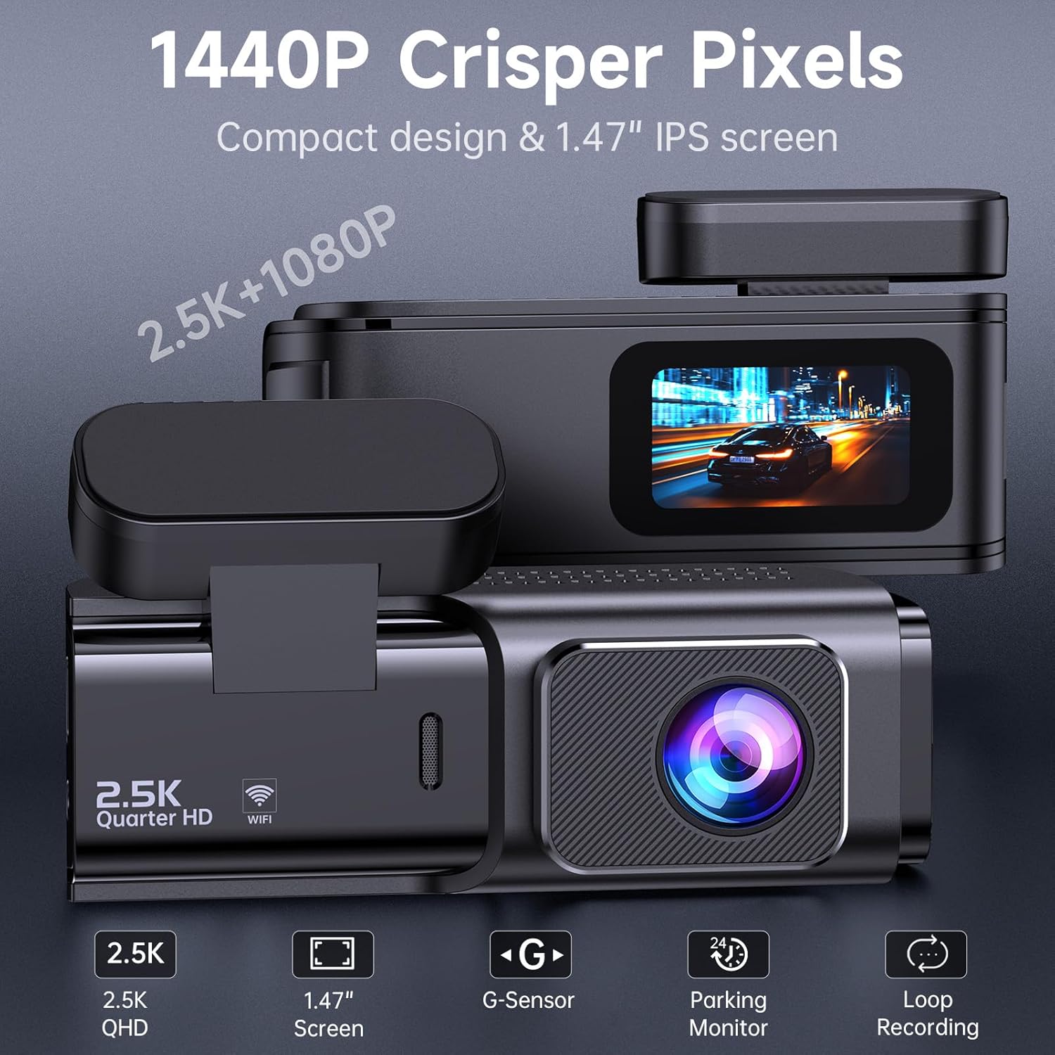 Soifcik Dual Dash Cam 2.5K Front and Rear photo 4