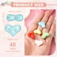 thumbnail image 2 of Uxcell 40 Pcs Focal Beads Acrylic Heart Beads Jewelry Making Charm Lake Blue, 2 of 7
