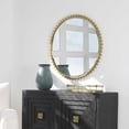 thumbnail image 4 of Uttermost Taza Aged White Round Mirror 09770, 4 of 7
