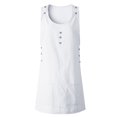thumbnail image 4 of SMihono Robe d'Été Grande Taille pour Femmes 2023 Été Confortable Décontractée Unie Sans Manches à Col Rond avec Boutons et Poches Robe Courte, 4 of 6
