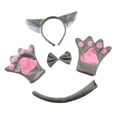 thumbnail image 4 of Conjunto de 4 piezas de disfraz de animal con diadema para niños, disfraces de Halloween y cosplay. Adulto, 4 of 9