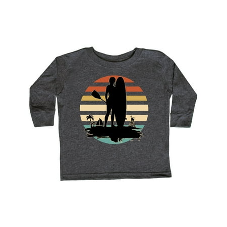 

Inktastic Stand Up Paddle Boarding Silhouette Gift Toddler Boy or Toddler Girl Long Sleeve T-Shirt