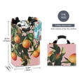 thumbnail image 2 of Yayeee Freestanding Laundry Hamper with Handle Collapsible Large Storage Basket for Clothes, Vibrant Oranges, 2 of 7