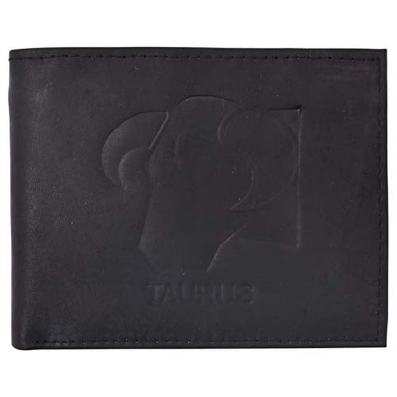 Taurus Zodiac Sign Bifold Trifold Genuine Leather Men's Wallets