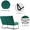 thumbnail image 5 of Mcombo Loveseat Sofa Couch, Mid-Century Velvet Settee, 2-Seater Upholstered Bench for Living Room 4018 (Green), 5 of 8
