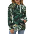 thumbnail image 3 of POBUDS Hoodie, Regular Fit Sporty Pullover Hooded Sweatshirt for Men Women Tropical Pattern Muscle 4XL, 3 of 6