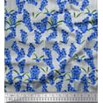 thumbnail image 1 of Soimoi Moss Georgette Fabric Stripe & Lavender Shirting Print Fabric by Yard 42 Inch Wide, 1 of 1