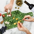 thumbnail image 4 of Nature Cutting Board, Free Abstract Nature Inspired Mind Bind Folded Color Silhouette Counter Culture, Decorative Tempered Glass Cutting and Serving Board, Wine Bottle Shape, Green, by Ambesonne, 4 of 5