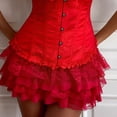 thumbnail image 4 of Gamivast Corset Dress for Women Strapless Mini Dress Sweetheart Neck Cocktail Dress Tiered Lace Ruffle Hem Clubwear Party Night Out Wear, 4 of 5