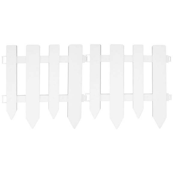 2 Pcs Decorative Landscape Border Fence Trellis Tall Garden Edging White