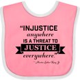 thumbnail image 3 of Inktastic Injustice Anywhere is a Threat to Justice Everywhere Martin Luther King Jr. Boys or Girls Baby Bib, 3 of 4