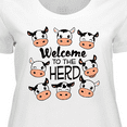 thumbnail image 4 of Inktastic Welcome to the Herd with cute Black and White Holstein Cows Women's Plus Size T-Shirt, 4 of 5
