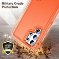 thumbnail image 3 of JTCASES Compatible with Samsung Galaxy S22 Ultra Case Heavy Duty Protective Rugged Phone Case, Full Body Anti-dust Shockproof Drop Proof Armor Cover for Galaxy S22 Ultra 6.8 inch, Orange/Clear, 3 of 9