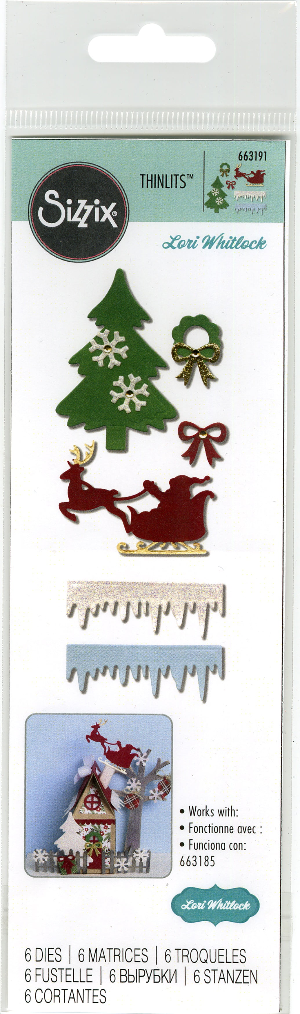 Sizzix Thinlits Dies By Lori Whitlock 6/PkgChristmas Embellishments