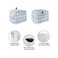 thumbnail image 2 of Blue Checkered Toaster Cover 2 Slice, Blue White Buffalo Plaid Dustproof Bread Machine Oven Cover with Storage Pockets, Fits Most Kitchen Toasters Protector, 2 of 5
