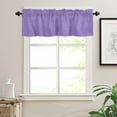 thumbnail image 2 of Purple Farmhouse Kitchen Valances for Windows 42x12 Inch Kitchen Curtains Valances Rod Pocket Vintage Country Monochrome Textured Bathroom Window Valances for Window Treatment Decor, 2 of 6