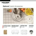 thumbnail image 5 of Houzer Belleo 23 in Stainless Steel Topmount Single Bowl Kitchen Sink with Strainer and Grid - BSS-2309, 5 of 5