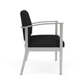 thumbnail image 2 of Amherst Steel Reception Waiting Bariatric Chair / Silver Steel / Black, 2 of 3