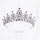 thumbnail image 4 of Mujeres Faux Crystal Queen Crowns Tiara, Princesa Rhinestone Tiaras, Novia Boda Fiesta de cumpleaños Cosplay Accesorios para el cabello, Tono plateado Púrpura, 4 of 7