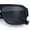 All Black, variant on Mens Luxe Flat Top Rectangular Racer Plastic Fashion Sunglasses [Tortoise - Green]