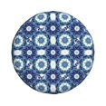 thumbnail image 4 of Spare Tire Cover, Vintage Blue Print Wheel Cover Tire Covers For Trailers Car Truck Camper Universal Tire Covering Fits Diameter14"-17", 4 of 4