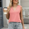 thumbnail image 5 of HADST Women's V-Neck Tank Tops Sleeveless Casual T-Shirts, Summer Solid Color Loose Fit Shirts Available in S-XXL, 5 of 7