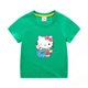 thumbnail image 3 of Camiseta de manga corta de algodón para niños de Hello Kitty, camisa de fondo para niños y niñas, ropa superior blanca de media manga de verano para bebés, 3 of 5