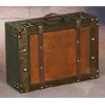 thumbnail image 4 of Wooden Vintage Luggage Trunks - Storage Box with Hinged Lids, Old-Fashioned Decorative Box for Coffee Table Decor,  Shelf Decor or Table Decor, Large, 4 of 4