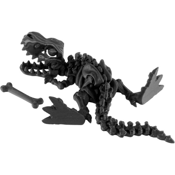 PowerTRC 3D Printed Skeleton Tyrannosaurus Rex – Prehistoric Collectible Articulating Dinosaur 3D Figurine Desk Decoration for Teens and Adults, Made in USA