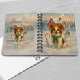 thumbnail image 4 of Hello Winter Vintage Papillon Enjoys Snowy Day with Snowman Spiral Bound Journal Pap Butterfly Dog Lover 5x7in Spiral Notebook - 12019, 4 of 5