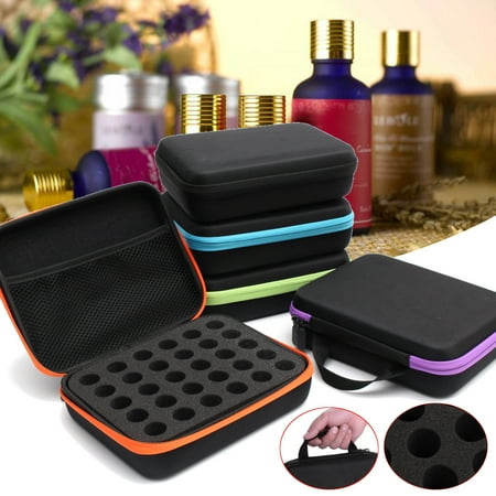 Essential Oil Drawer Storage 30-Bottle Essential Oil Carrying Case - Oil Cases for Essential Oils - Portable Handle Bag for Travel and Home - Sturdy Zippers – Holds 5ml,10ml,15ml ,Storage Aromatherapy Hand Bag ()