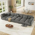 thumbnail image 4 of LLappuil Modular Sectional Sofa, Modular Sectional Sofa with Storage, 12 Seat Corduroy Oversized Sofa with 8 Back Cushion 8 Throw Pillow Gray, 4 of 10