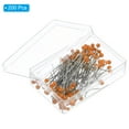 thumbnail image 3 of Uxcell Sewing Pins, 1 Inch Pearlized Ball Head Pins Straight Pin Orange, 200Pack, 3 of 6