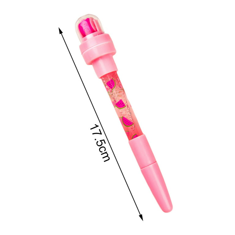 Leaveforme 2PCS Bubble Pen Multifunctional 5 in 1 Lighting Roller Seal  Children Blowing Magic Creative Ballpoint Pen 