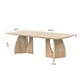 thumbnail image 5 of Mesa de Centro Rectangular con Doble Base Curva de Madera y Cubierta Veteada – Bossa Zhana, 5 of 5