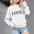 thumbnail image 1 of Milgrthf Chandail en Molleton Graphique Lettre de la Saint-Valentin pour Filles Mignon Manches Longues Col Rond Chandail Blanc 5 Ans, 1 of 7