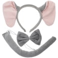 thumbnail image 1 of 1 set animales de vestuario de plomo set de la cabeza de la cabeza de la cabeza de la cabeza de la cabeza de la cabeza de la oreja de elefante y accesorios de vestir de cola, 1 of 6