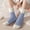 Blue, variant on Women's Winter Boots Socks Coral velvet Soft Knee High Fluffy Warm Stocking Cozy Thermal Plush Leg Warmer Winter Christmas High Sock for Ladies Pink,One Size