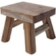 thumbnail image 1 of Taburete pequeño de madera para niños, asiento cuadrado antideslizante para cocina, baño barnizado, 1 of 5