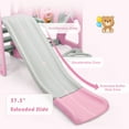 thumbnail image 4 of Costway 4-in-1 Toddler Climber and Swing Set w/ Basketball Hoop & Ball Pink, 4 of 10