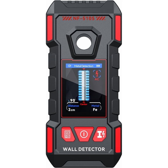 NOYAFA Stud Finder for Walls, Rechargeable Stud Finder Wall Scanner with Upgraded Intelligent Chip for Wood Metal Studs AC Wires Joists Pipes, Support HD LCD Display and Voice, Accurate Positioning