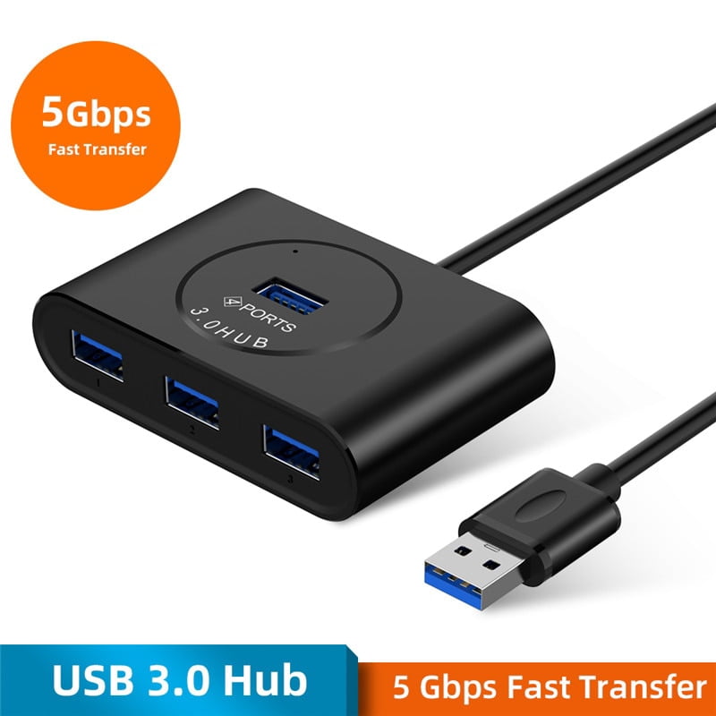 50cm High Speed 4 Ports Usb 3 0 Hub With Power Supply Usb3 0 Splitter Otg Adapter For Imac Laptop Desktop Computer Accessories Walmart Com Walmart Com