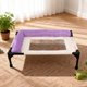 thumbnail image 1 of Cama elevada para mascotas con almohada, patas antideslizantes, hamaca transpirable para mascotas, cama elevada para perros, para perros exterior M púrpura, 1 of 8