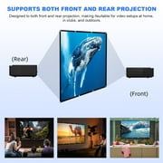 100 inch Outdoor Projector Screen,Foldable Washable Indoor Portable Projection Screen Projector 4K 16:9 HD Rear Front Movies Screen for Backyard Home Theater Office