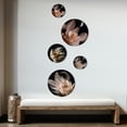 thumbnail image 3 of Designart "Pink Feather Rose On Black I" Floral Rose Metal Wall Art Set of 5 Piece, 3 of 5