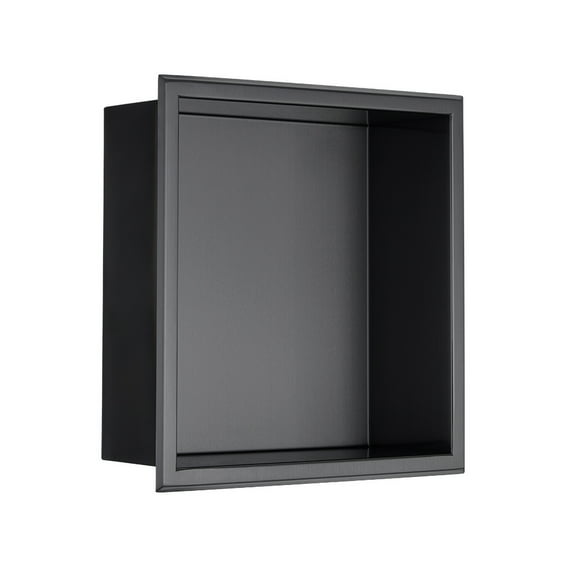 Whistler Recessed Shower Wall Niche,Black Stainless Steel,12"x12"x4"